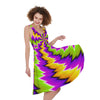 Dizzy Vortex Moving Optical Illusion Women's Sleeveless Dress