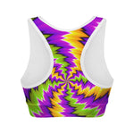 Dizzy Vortex Moving Optical Illusion Women's Sports Bra