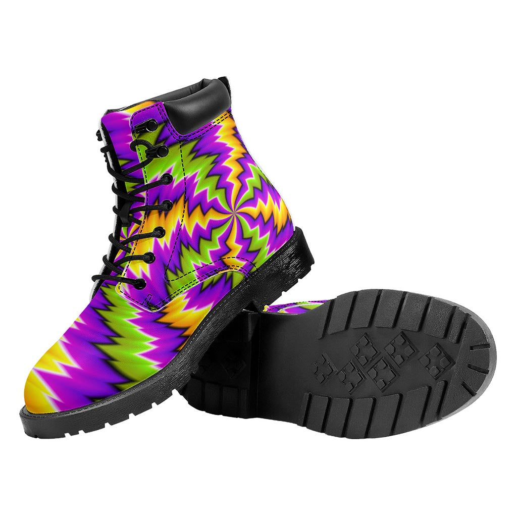 Dizzy Vortex Moving Optical Illusion Work Boots