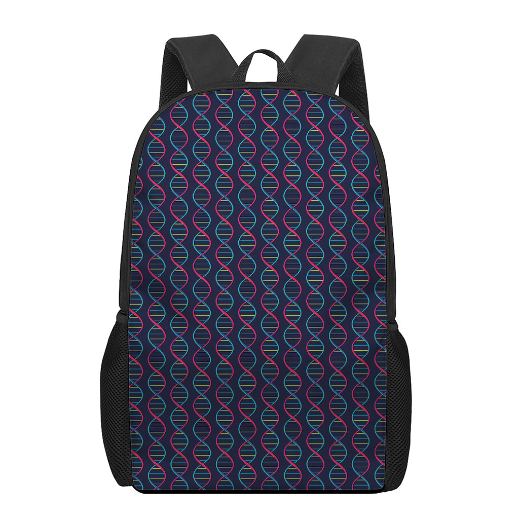 DNA Helix Pattern Print 17 Inch Backpack