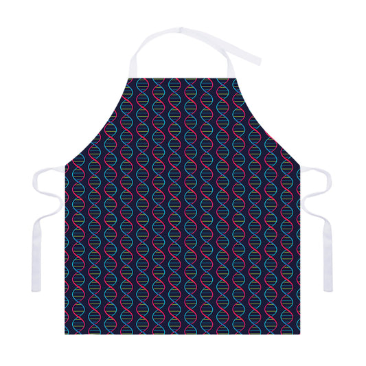 DNA Helix Pattern Print Adjustable Apron