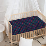 DNA Helix Pattern Print Baby Crib Sheet