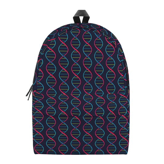 DNA Helix Pattern Print Backpack