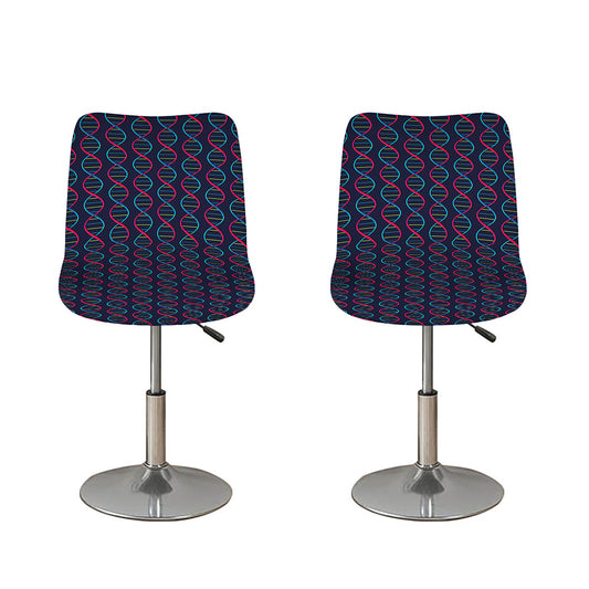 DNA Helix Pattern Print Bar Stool Covers