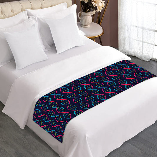 DNA Helix Pattern Print Bed Runner