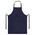 DNA Helix Pattern Print Bib Apron With Pocket