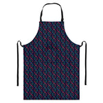 DNA Helix Pattern Print Bib Apron With Pocket
