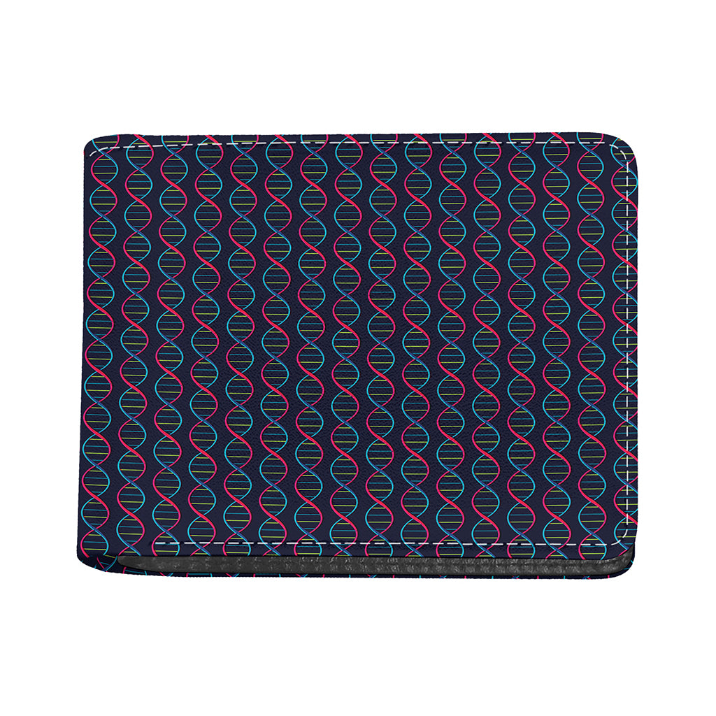 DNA Helix Pattern Print Bifold Wallet