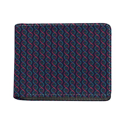 DNA Helix Pattern Print Bifold Wallet