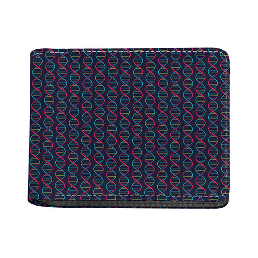 DNA Helix Pattern Print Bifold Wallet