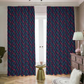 DNA Helix Pattern Print Dimout Pencil Pleat Curtains