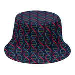 DNA Helix Pattern Print Bucket Hat
