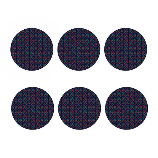 DNA Helix Pattern Print Coaster Set