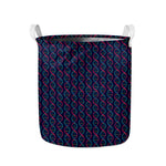 DNA Helix Pattern Print Collapsible Laundry Basket