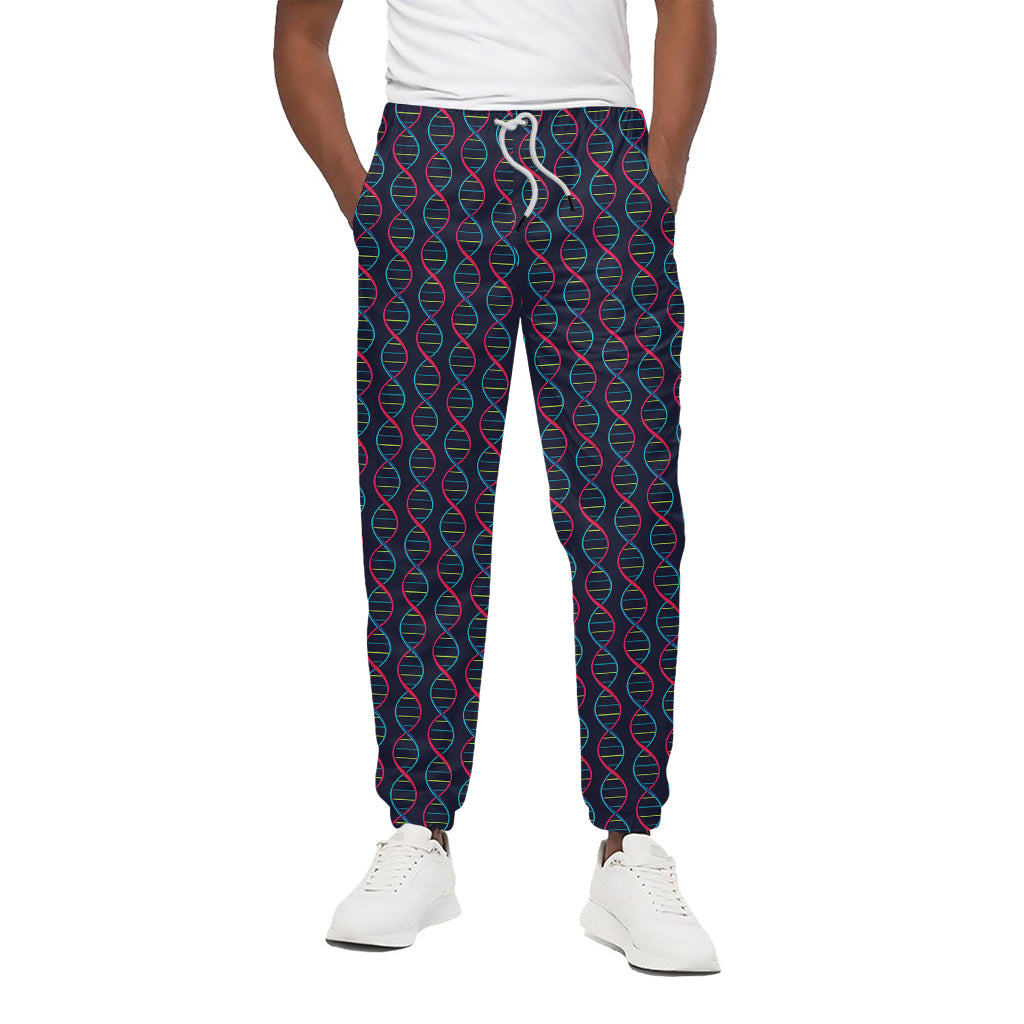 DNA Helix Pattern Print Cotton Pants
