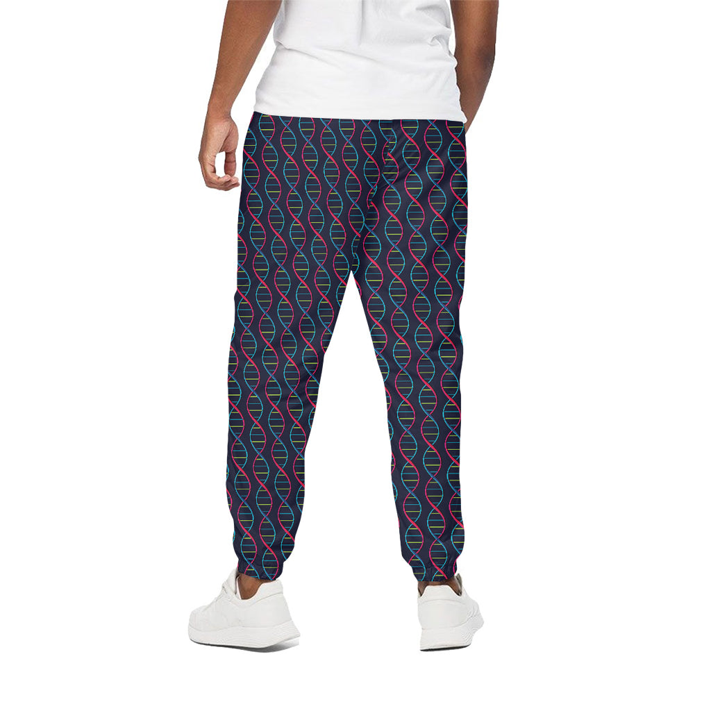 DNA Helix Pattern Print Cotton Pants