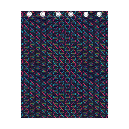DNA Helix Pattern Print Curtain