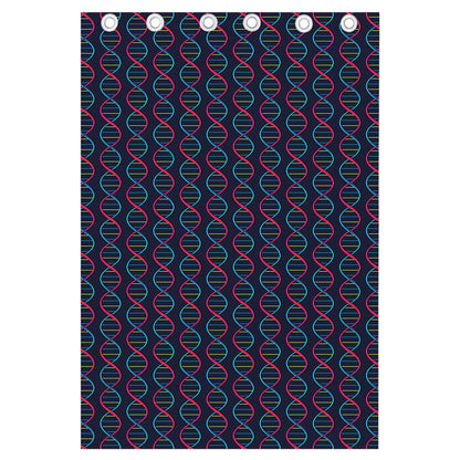 DNA Helix Pattern Print Curtain
