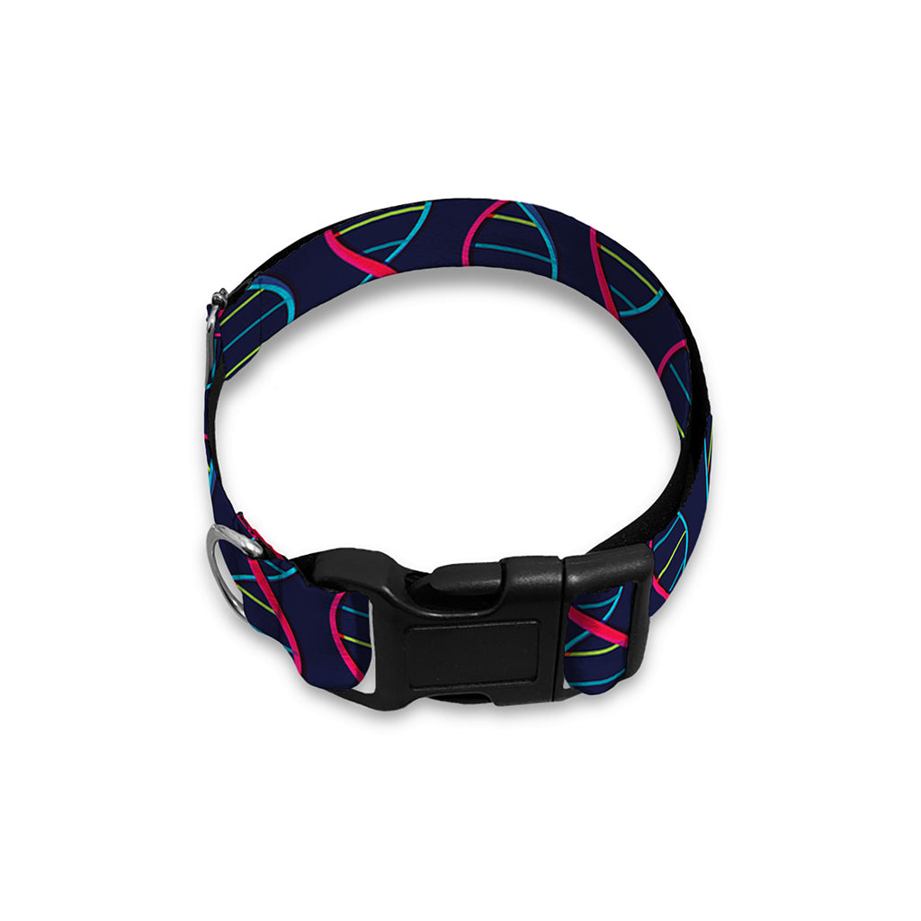 DNA Helix Pattern Print Dog Collar