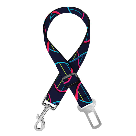 DNA Helix Pattern Print Dog Seat Belt