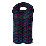 DNA Helix Pattern Print Double Neoprene Wine Tote