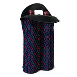 DNA Helix Pattern Print Double Neoprene Wine Tote