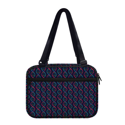 DNA Helix Pattern Print Double Strap Bible Bag