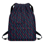 DNA Helix Pattern Print Drawstring Backpack