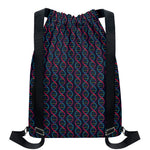 DNA Helix Pattern Print Drawstring Backpack