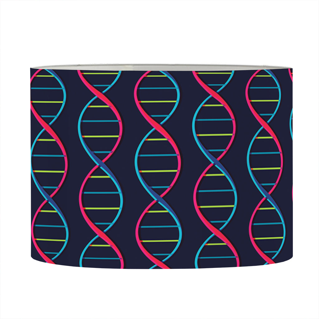DNA Helix Pattern Print Drum Lamp Shade