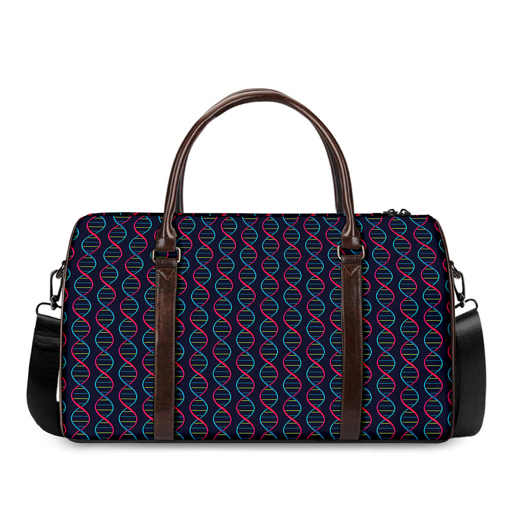 DNA Helix Pattern Print Duffle Bag