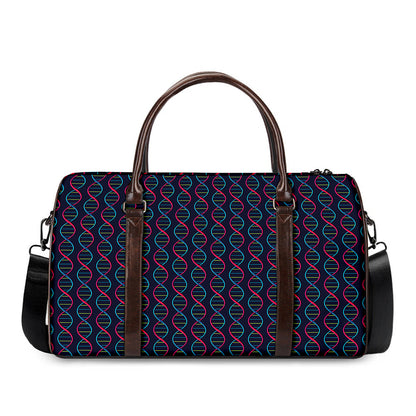 DNA Helix Pattern Print Duffle Bag