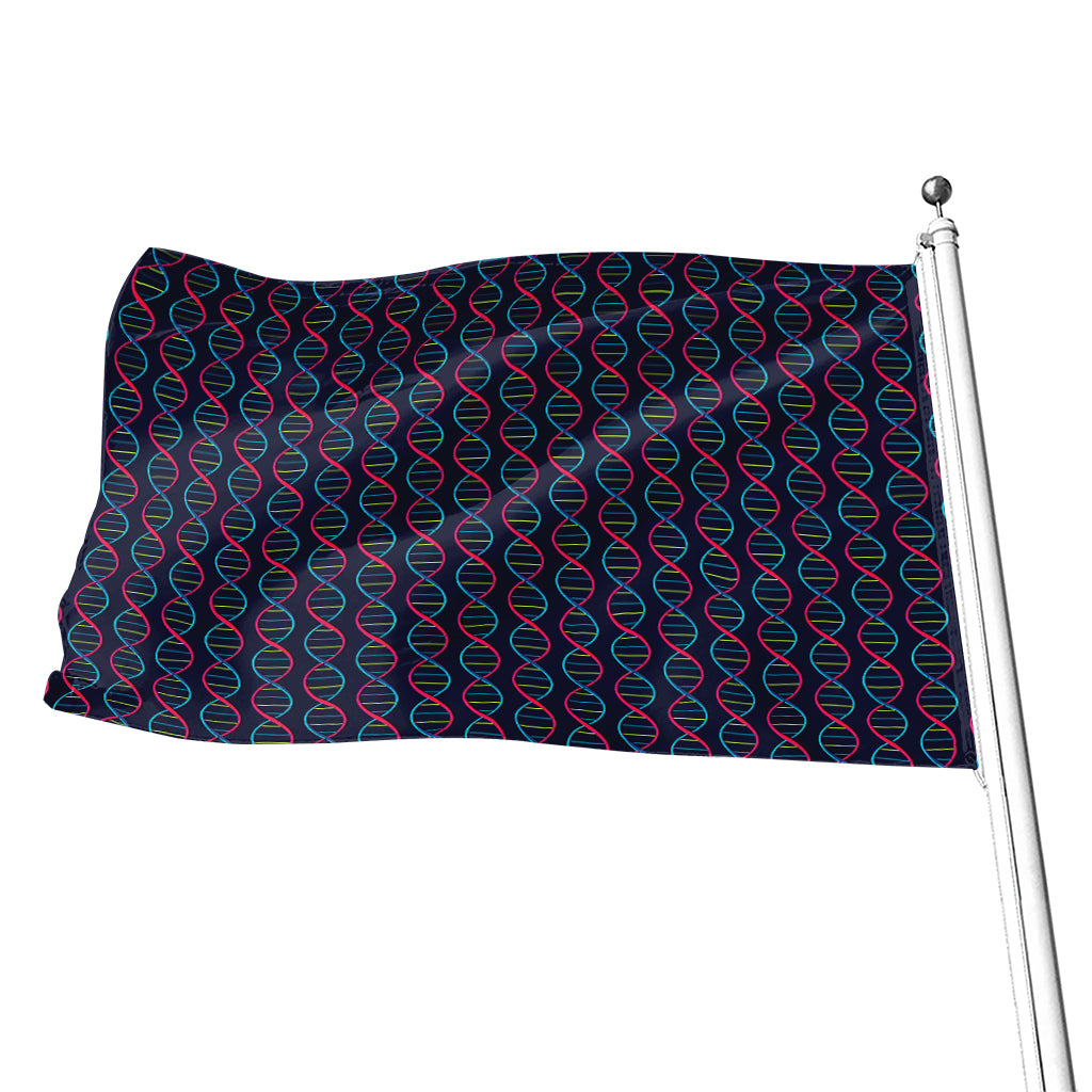 DNA Helix Pattern Print Flag