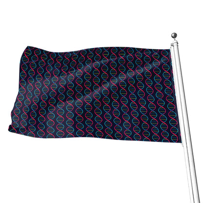 DNA Helix Pattern Print Flag