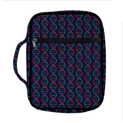 DNA Helix Pattern Print Front Pocket Bible Bag