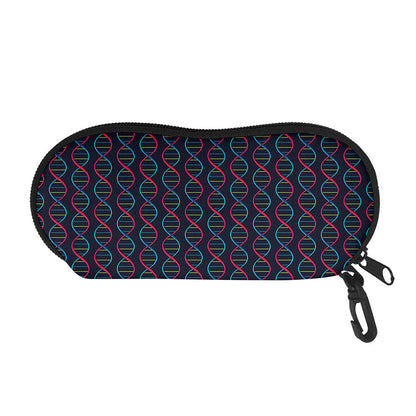 DNA Helix Pattern Print Glasses Case