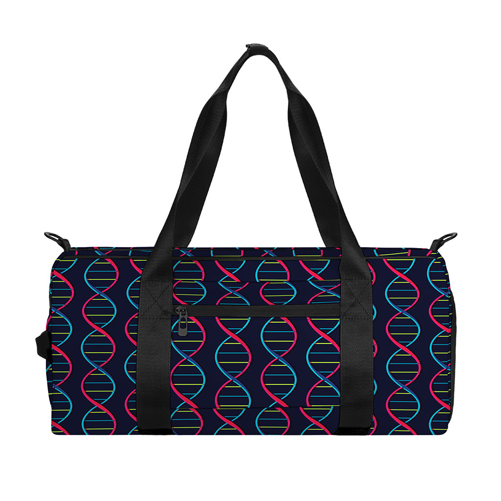 DNA Helix Pattern Print Gym Bag