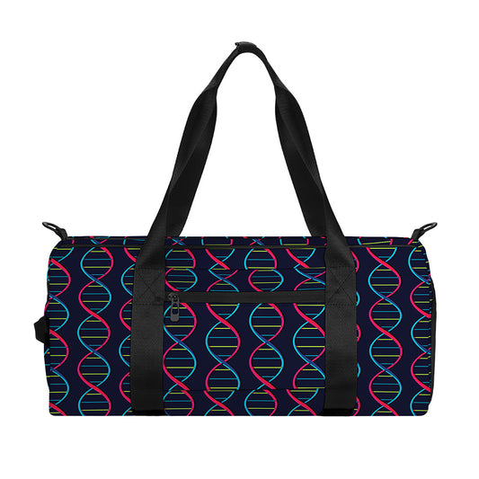 DNA Helix Pattern Print Gym Bag