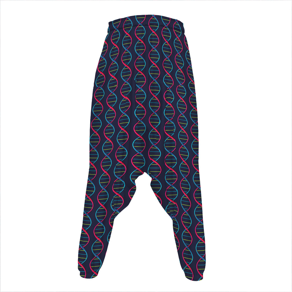 DNA Helix Pattern Print Hammer Pants