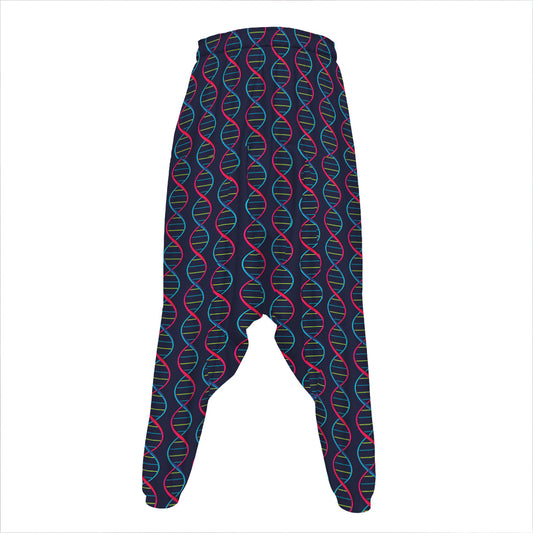 DNA Helix Pattern Print Hammer Pants
