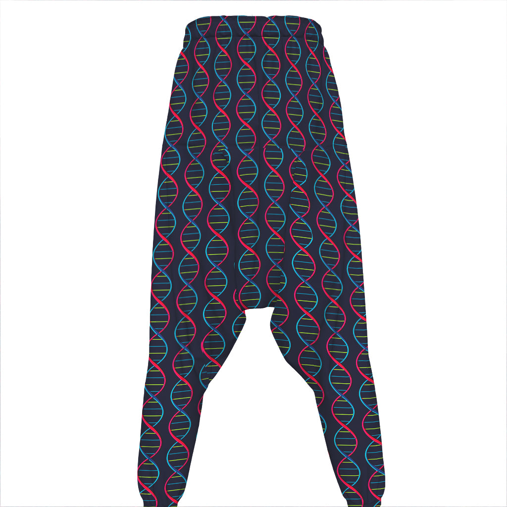 DNA Helix Pattern Print Hammer Pants
