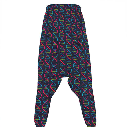 DNA Helix Pattern Print Hammer Pants