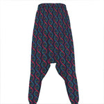 DNA Helix Pattern Print Hammer Pants