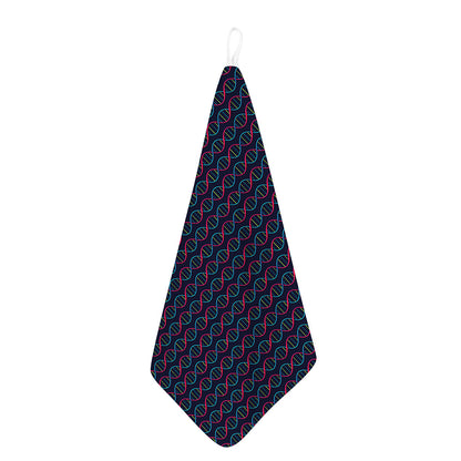 DNA Helix Pattern Print Hand Towel