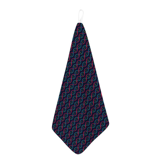 DNA Helix Pattern Print Hand Towel