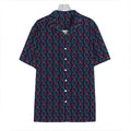 DNA Helix Pattern Print Hawaiian Shirt