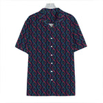 DNA Helix Pattern Print Hawaiian Shirt