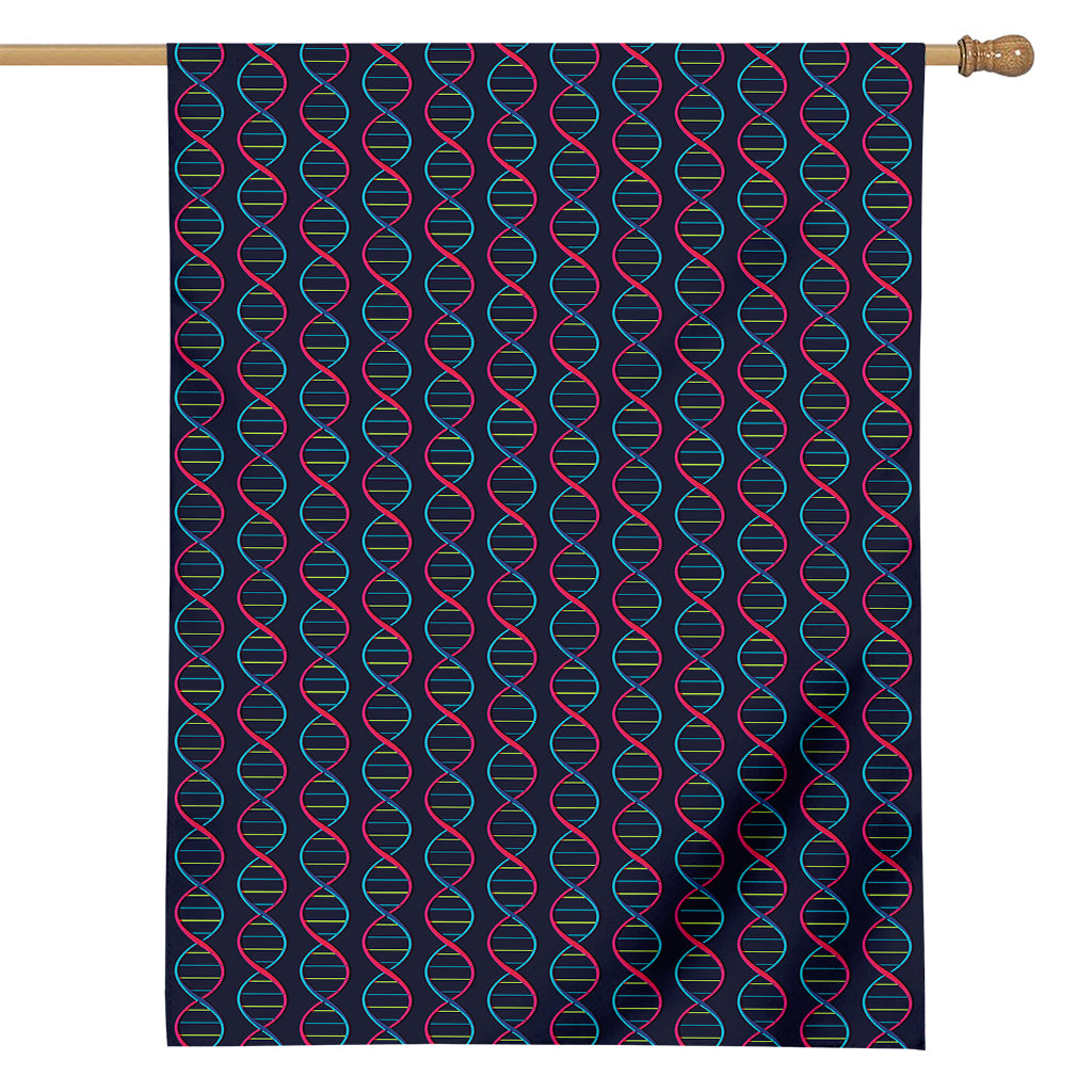 DNA Helix Pattern Print House Flag