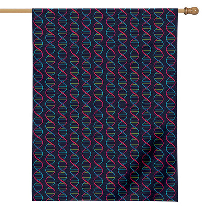 DNA Helix Pattern Print House Flag