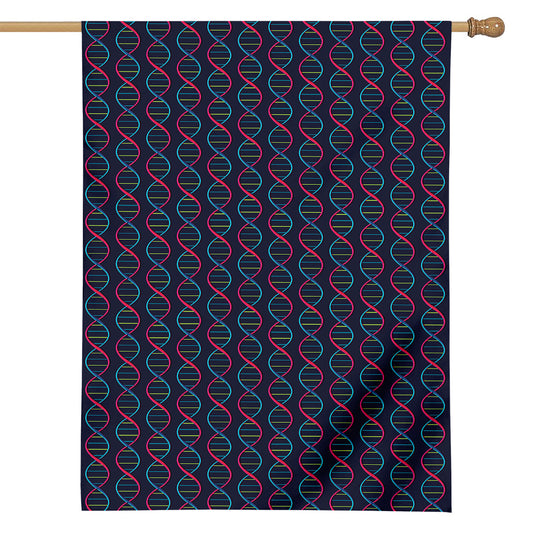 DNA Helix Pattern Print House Flag